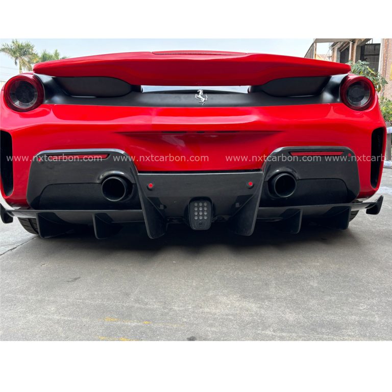 Ferrari 488 Pista Style 1:1 Dry Carbon Fiber Body Kit – Front Bumper ...